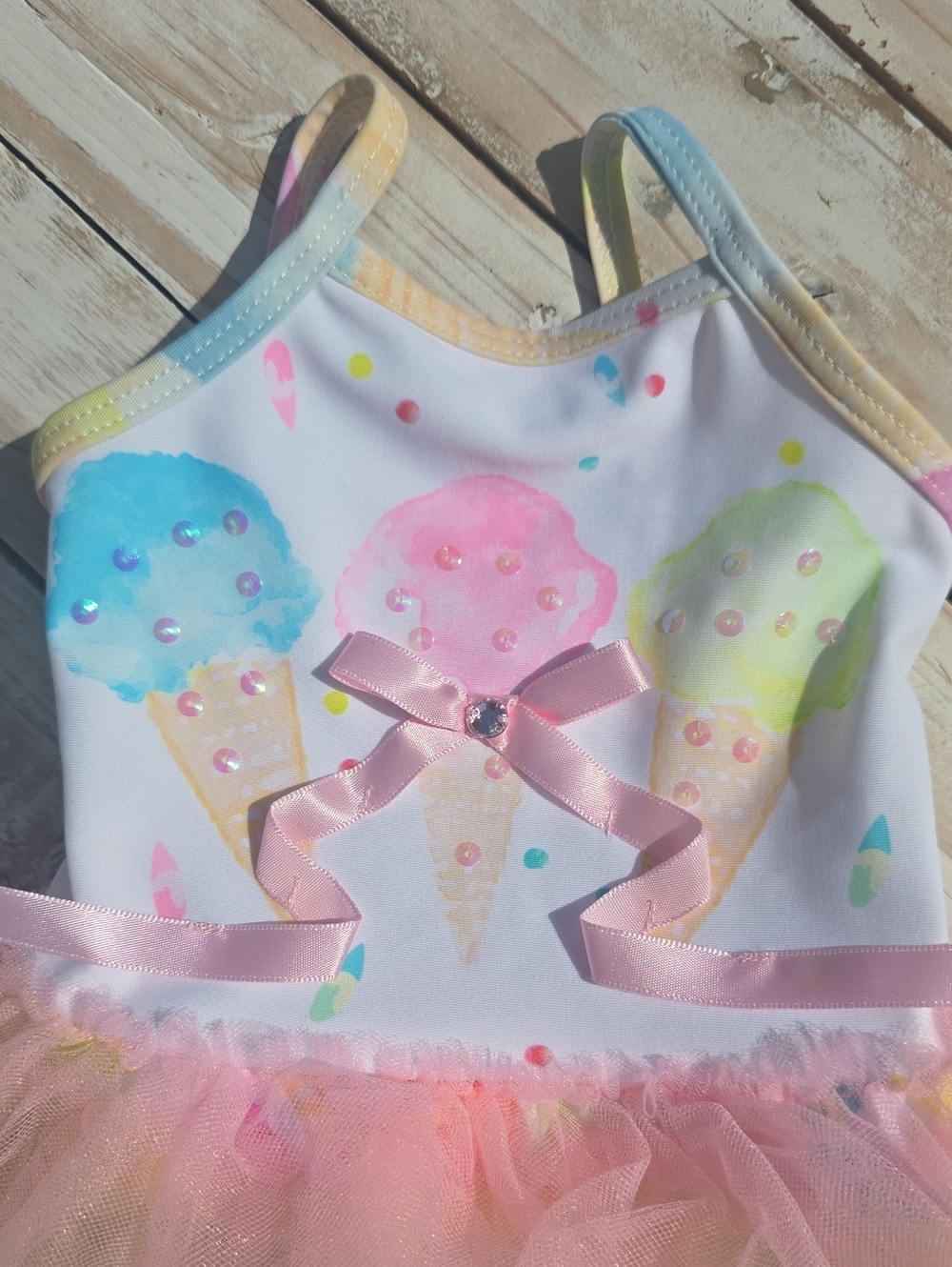 Kate Mack Ice Cream Ruffle Bathing Suit - Picture 2 of 6